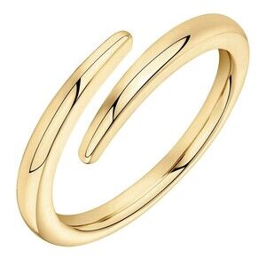 14K Gold Plated Eternity Ring Band Adjustable Dainty Open Unity Twist Jewelry